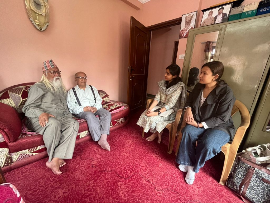Interaction with Shri Phanindra Ratna Bajracharya ji, Newari author and poet